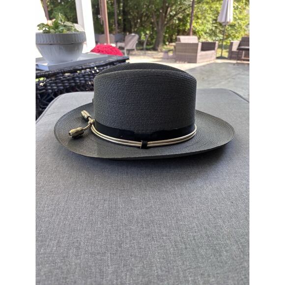 Vintage Stratton Police Trooper Campaign Hat Self Forming Size 7 1/8 *Read* - Picture 7 of 9